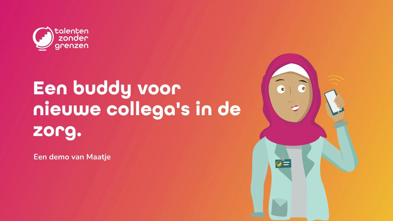 Titelbeeld van de demofilm: een buddy voor nieuwe collega's in de zorg